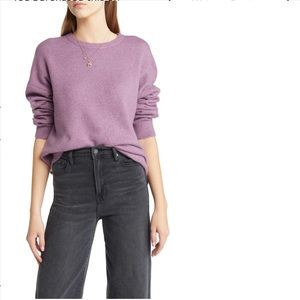 Treasure and bond organic cotton blend sweater crew neck